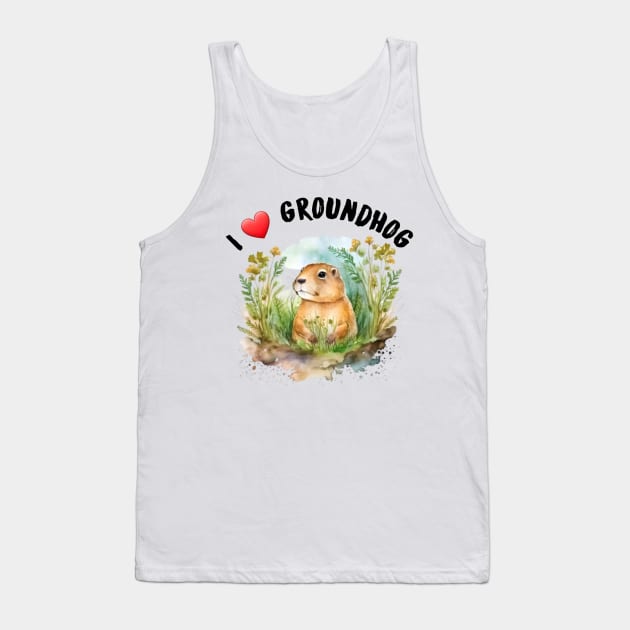 I love groundhog Tank Top by sukhendu.12